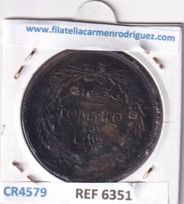 CR4579 MONEDA THAILANDIA 1/16 BAHT 1876 COBRE