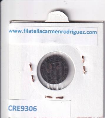 CRE9306 MONEDA ESPAÑA GOB. PROVISIONAL 1 CENTIMO 1870 BARCELONA OM COBRE