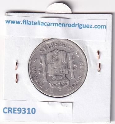 CRE9310 MONEDA ESPAÑA ALFONSO XIII 2 PESETAS 1889 *--*-- PLATA