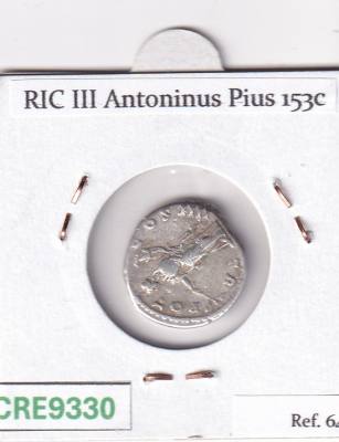 CRE9330 MONEDA ROMANA DENARIO ROMA ANTONINO PIO PAX 145-161