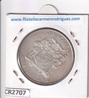 CR2707 MONEDA JAMAICA 1 DÓLAR 1982 MUNDUAL FUTBOL 
