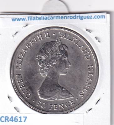 CR4617 MONEDA ISLA DE MAN 50 PENIQUES 1980 NIQUEL