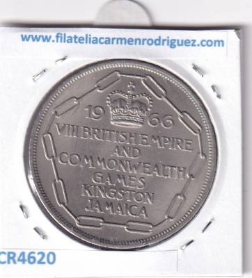 CR4620 MONEDA JAMAICA 5 CHELINES 1966 CONM. CUPRONIQUEL