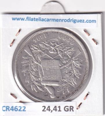 CR4622 MONEDA GUATEMALA 1 PESO 1894 PLATA
