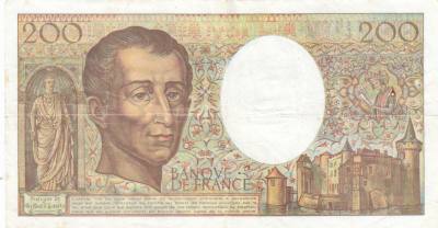 CRBX0511 BILLETE FRANCIA 200 FRANCOS 1992 MBC 