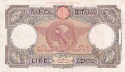 CRBX2496 BILLETE ITALIA 100 LIRAS 1931 SERIE Q RESTAURADO
