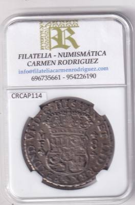 CRCAP114 MONEDA ESPAÑA COLUMNARIO 8 REALES 1794 FERNANDO VI