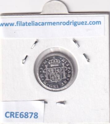 CRE6878 MONEDA ESPAÑA CARLOS IV 1/2 REAL 1797 FM MEXICO