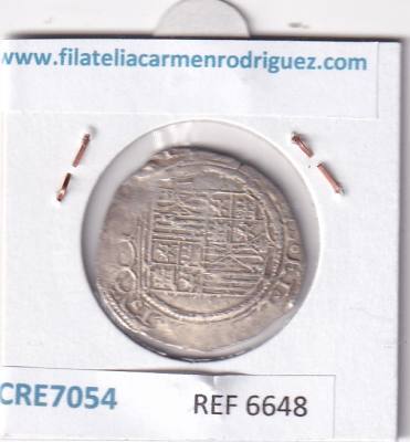 CRE7054 MONEDA ESPAÑA RRCC 1 REAL SEVILLA PLATA MBC