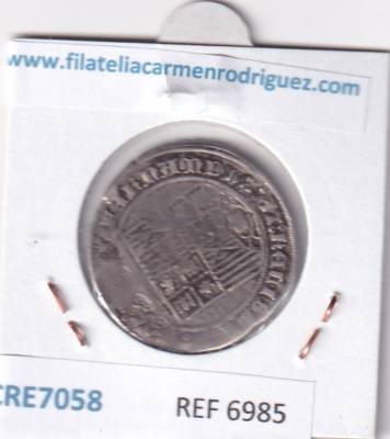 CRE7058 MONEDA ESPAÑA RRCC 1 REAL BURGOS PLATA BC+