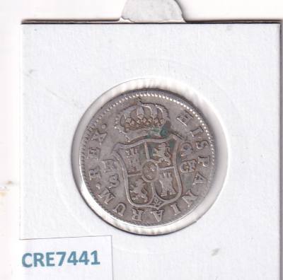 CRE7441 MONEDA ESPAÑA CARLOS III 2 REALES 1789 SEVILLA C