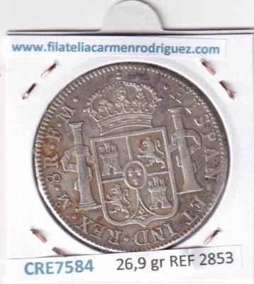 CRE7584 MONEDA ESPAÑA CARLOS IV 8 REALES 1792 MEXICO