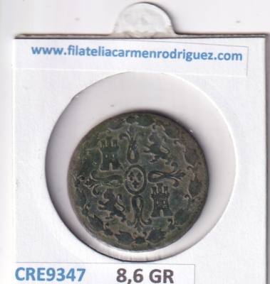 CRE9347 MONEDA ESPAÑA FERNANDO VII 8 MARAVEDIS 1824 JUBIA COBRE