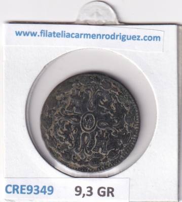 CRE9349 MONEDA ESPAÑA FERNANDO VII 8 MARAVEDIS 1824 JUBIA COBRE