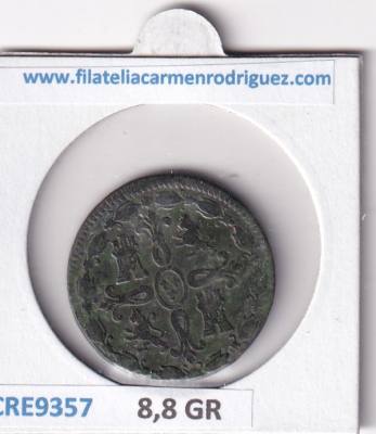 CRE9357 MONEDA ESPAÑA FERNANDO VII 8 MARAVEDIS 1824 JUBIA COBRE