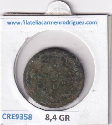 CRE9358 MONEDA ESPAÑA FERNANDO VII 8 MARAVEDIS 1824 JUBIA COBRE