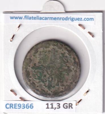 CRE9366 MONEDA ESPAÑA FERNANDO VII 8 MARAVEDIS 1826 JUBIA COBRE