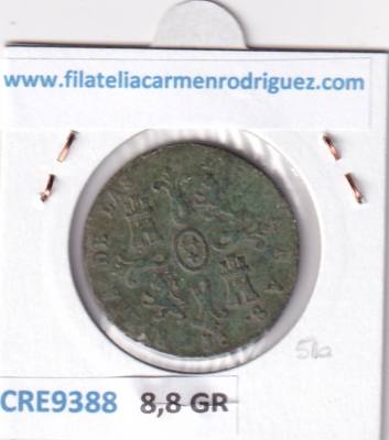 CRE9388 MONEDA ESPAÑA ISABEL II 8 MARAVEDIS 1849 JUBIA COBRE
