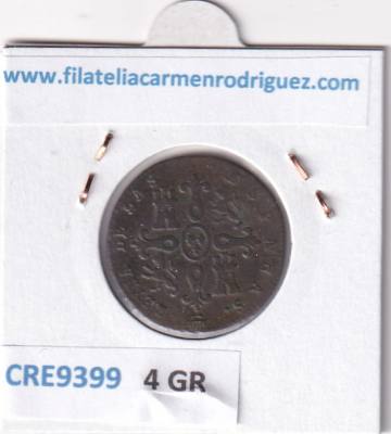 CRE9399 MONEDA ESPAÑA ISABEL II 4 MARAVEDIS 1840 SEGOVIA COBRE