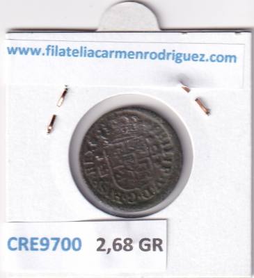 CRE9700 MONEDA ESPAÑA FELIPE V 2 MARAVEDIS 1746 SEGOVIA COBRE