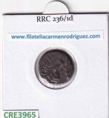 CRE3965 MONEDA ROMANA DENARIO ROMA APOLO 137 PLATA