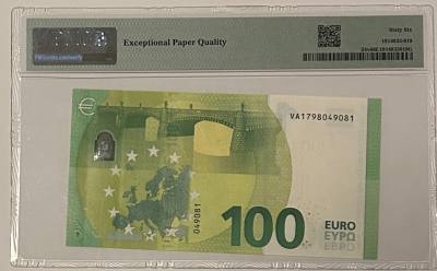 CRPMG061 BILLETE ESPAÑA 100 EUROS 2019 PMG 66