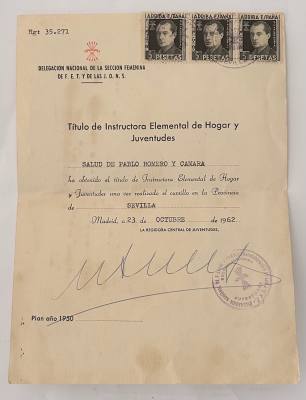 L120 LOTE 2 DOCUMENTOS Y LIBRITO TEMA FALANGE VER FOTOS