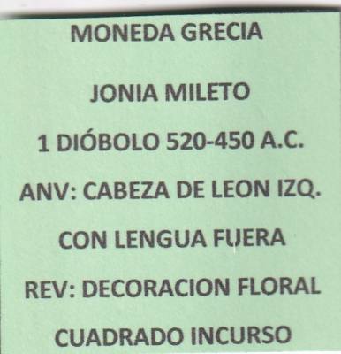 CR4520 MONEDA GRECIA 1 DIOBOLO VER DESCRIPCION EN FOTOS