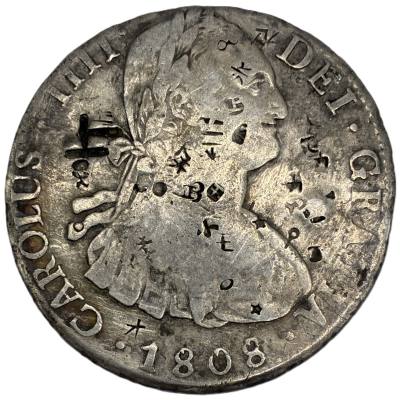 CRE7562 MONEDA ESPAÑA 8 REALES CARLOS IV 1808 POTOSI PJ
