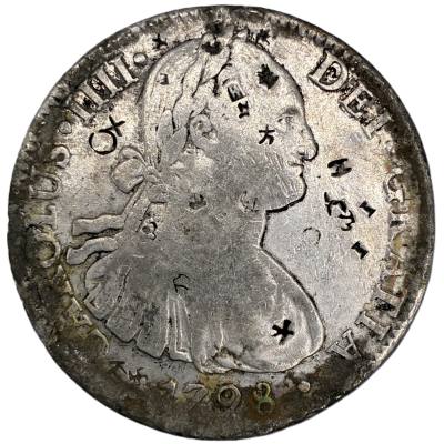 CRE7616 MONEDA ESPAÑA CARLOS IV 8 REALES 1798 MEXICO FM