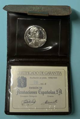 CREXP692 MEDALLA GONZALO FDEZ. CORDOBA PLATA 6,9 GR CON CERT. PROOF