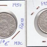E4263 MONEDA MARRUECOS 200 FRANCOS 1953 PLATA