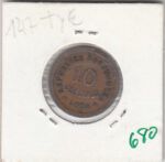 MONEDA PORTUGAL BRONCE 1924 10 CTVOS - Imagen 2