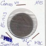 5 CÉNTIMOS CARLOS VII 1875