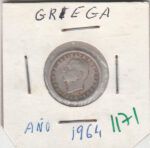MONEDA GRECIA 50 LEPTA 1964 CUPRO-NIQUEL MBC
