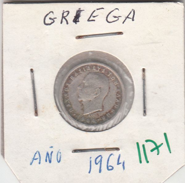 1666461247-cr1171monedagrecia50lepta1964cupro-niquelmbc3.jpg MONEDA GRECIA 50 LEPTA 1964 CUPRO-NIQUEL MBC - Imagen 1