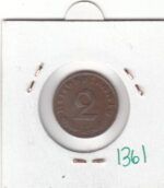 CR1361 MONEDA ALEMANIA 2 RE1CHSPFNNIG 1937 BRONCE MBC - Imagen 2