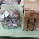 C1966 CAJA DE FNMT CON BOLSA DE 400 MONEDAS DE 50 CENTIMOS 1966 ESTRELL 69 NUEVA