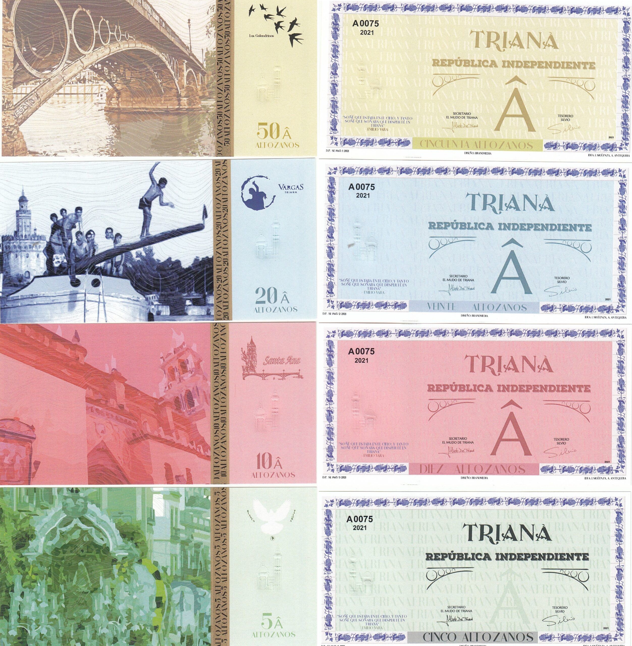 1705339747-t001.jpg T001 BILLETE SERIE TRIANA REPUBLICA INDEPENDIENTE - Imagen 1