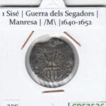 CRE2536 MONEDA CATALANA 1 SISÉ MANRESA 1640-1652