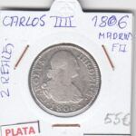 CRE2548 MONEDA ESPAÑA 2 REALES MADRID CARLOS IV 1806
