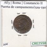 CRE2558 MONEDA ROMANA AE3 ROMA CONSTANCIO II CAMPAMENTO 329-330
