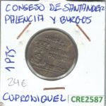 CRE2587 1 PTA GUERRA CIVIL CONSEJO DE SANTANDER PALENCIA Y BURGOS CUPRONIQUEL 1937