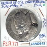 CRM0543 MEDALLA OFICIAL CANONIZACIÓN JUAN PABLO II PLATA