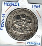 CRM0548 MEDALLA APOLO XI 16-24 JULIO 1969 LLEGADA A LA LUNA