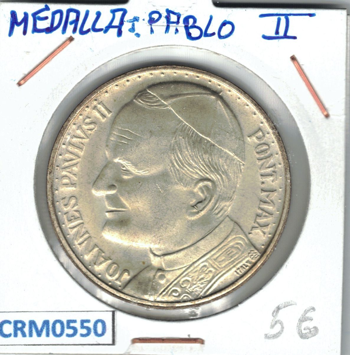 1708597417-crm0550.jpg CRM0550 MEDALLA JUAN PABLO II VIAJE DEL PAPA A ESPAÑA - Imagen 1