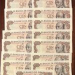 CRBS2665 17 BILLETES ESPAÑA 100 PESETAS 1970 S/C ALGUNOS CORRELATIVOS