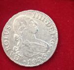 CRBAN313 MONEDA ESPAÑA 2 REALES 1805 CARLOS IV SEVILLA