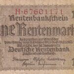 CRBX0999 BILLETE ALEMANIA 1 RENTENMARK 1937 USADO CON ROTURAS