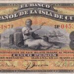 CRBX0197 BILLETE CUBA ESPAÑOLA 5 PESOS 1896 MBC+